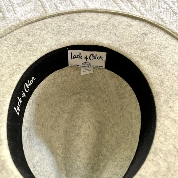 Lack of Color Gray Mack Hat Fedora Small Wide Brim display picture 3